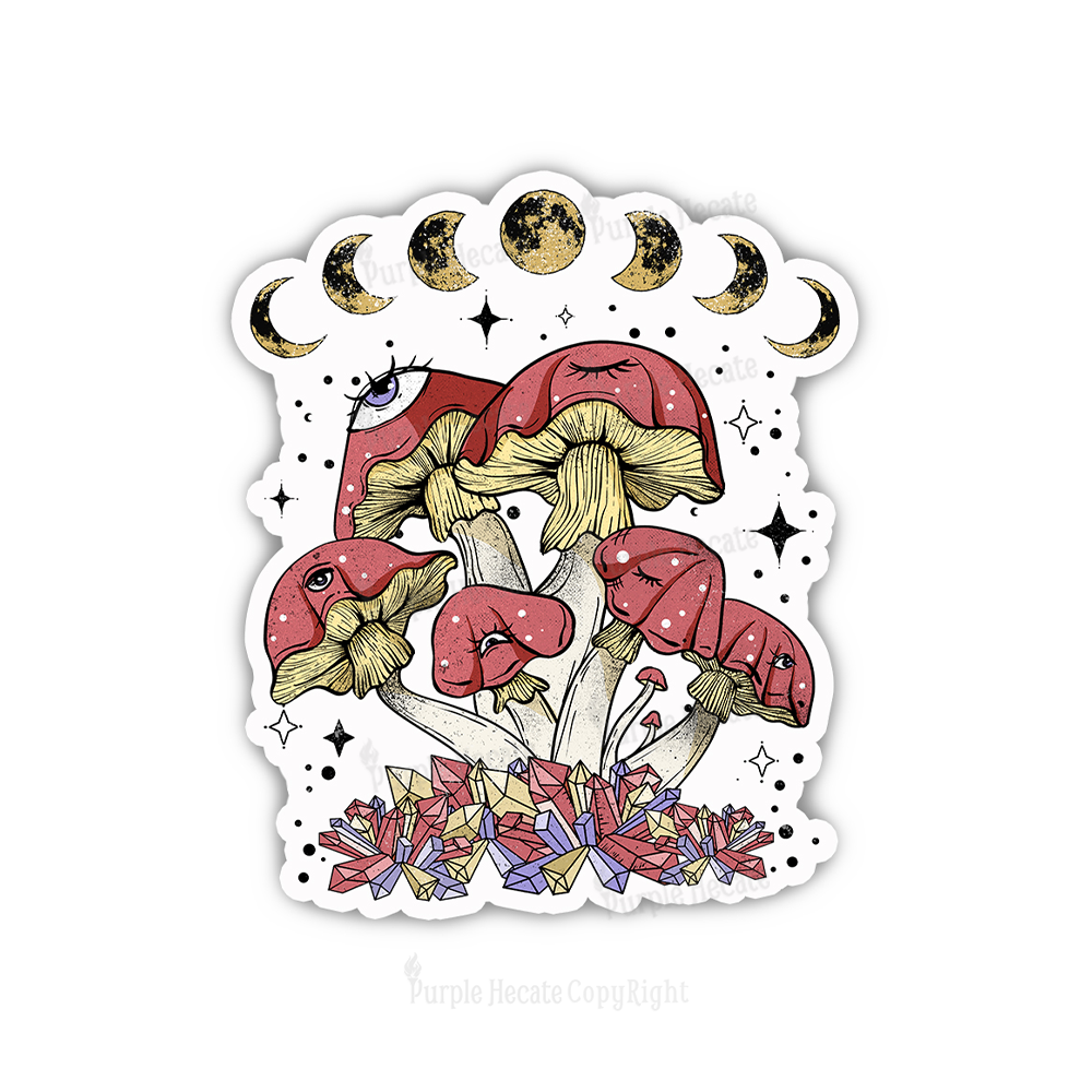 Purplehecate Magic Mushroom Sticker