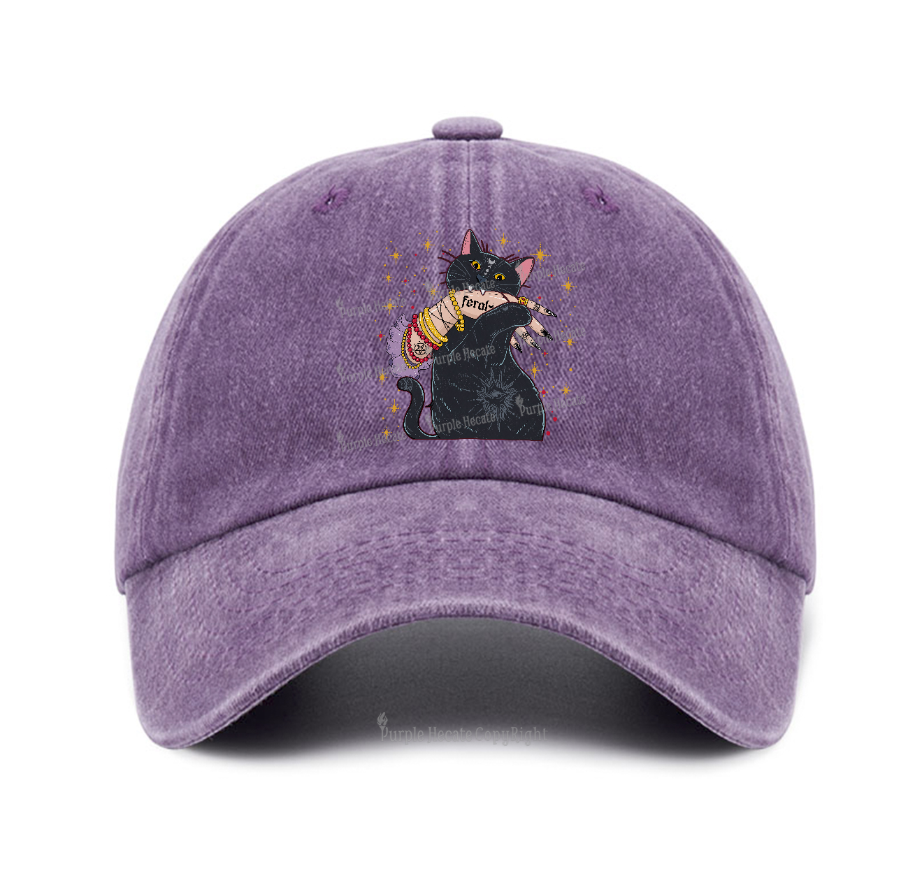 Purplehecate Feral Cat Baseball Cap