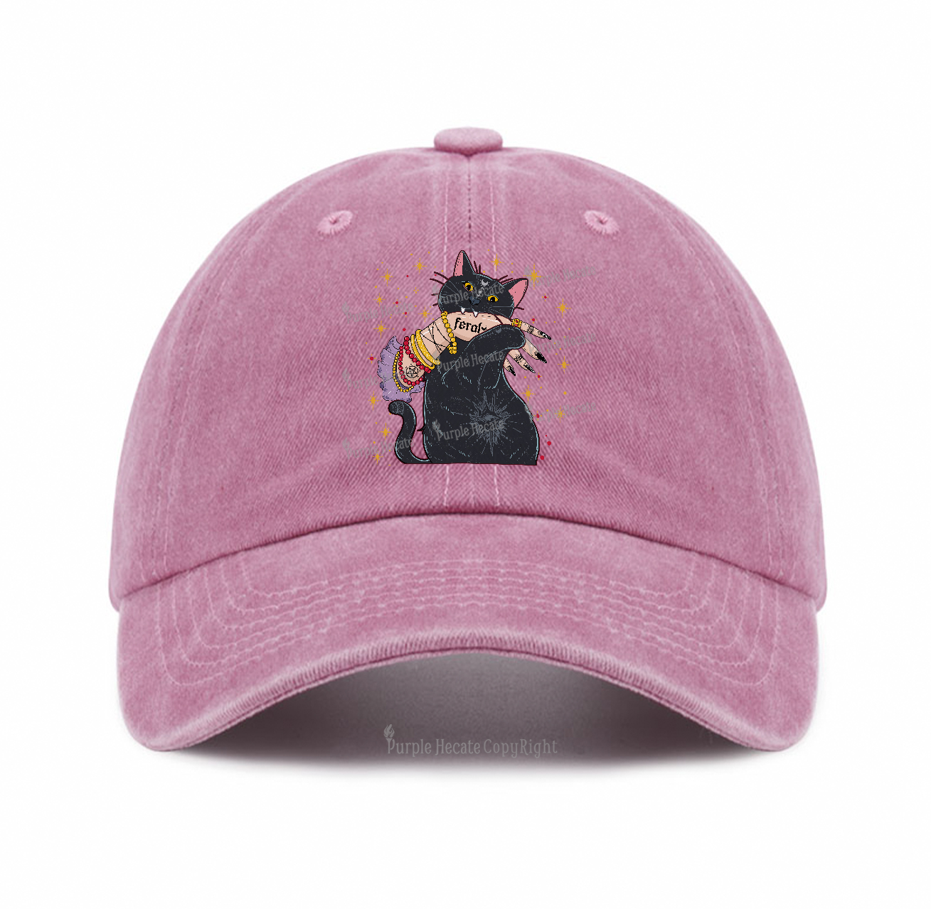 Purplehecate Feral Cat Baseball Cap