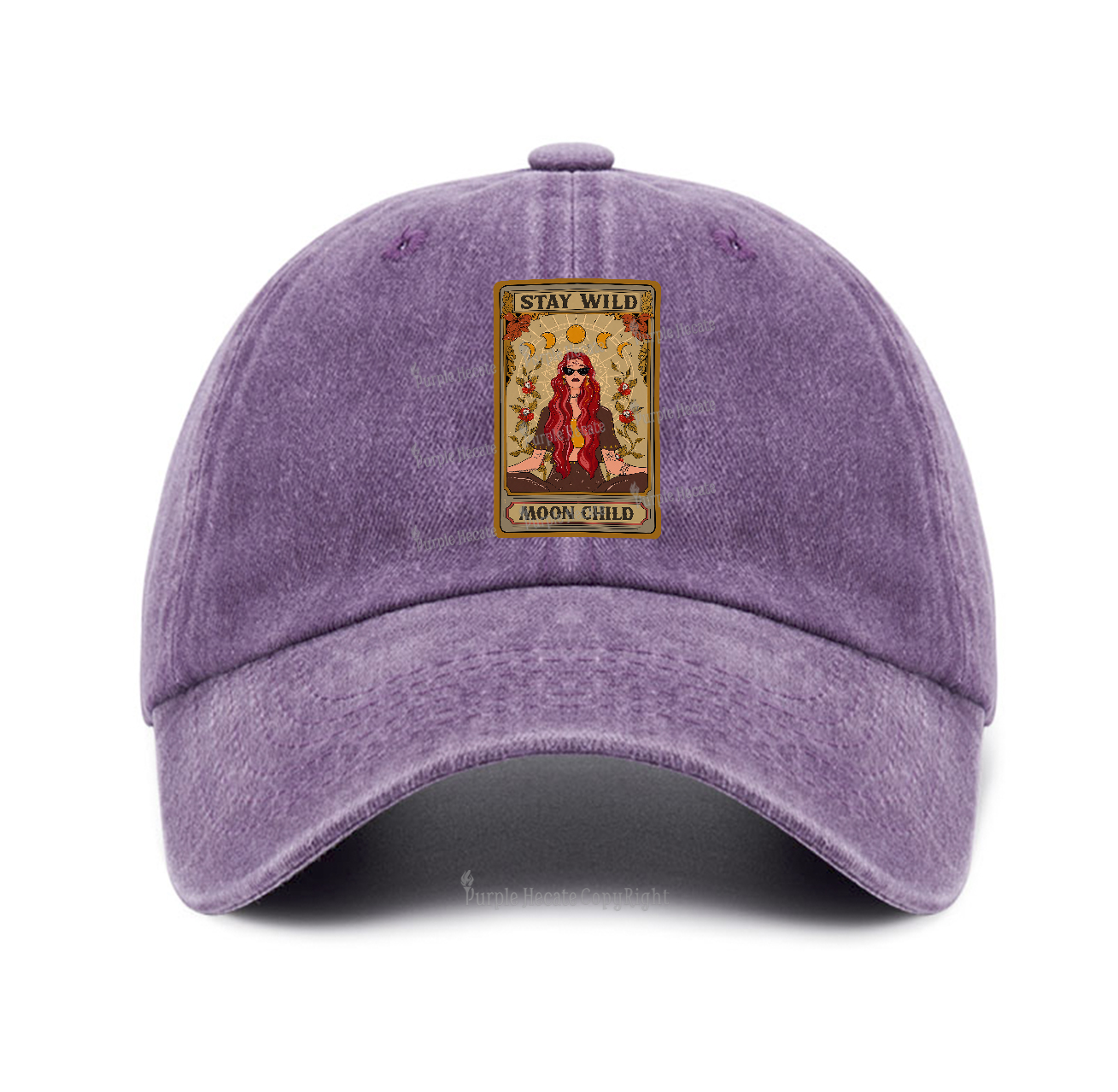 Purplehecate The Stay Wild Moon Child Oracle Card Baseball Cap