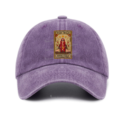 Purplehecate The Stay Wild Moon Child Oracle Card Baseball Cap