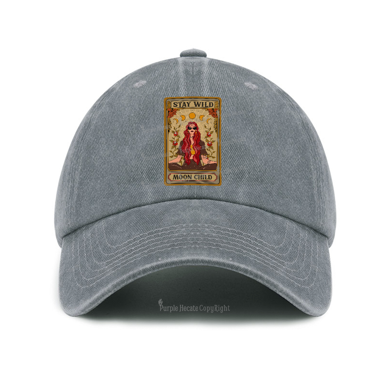 Purplehecate The Stay Wild Moon Child Oracle Card Baseball Cap