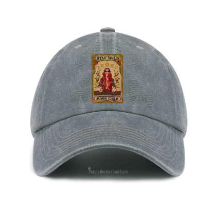 Purplehecate The Stay Wild Moon Child Oracle Card Baseball Cap