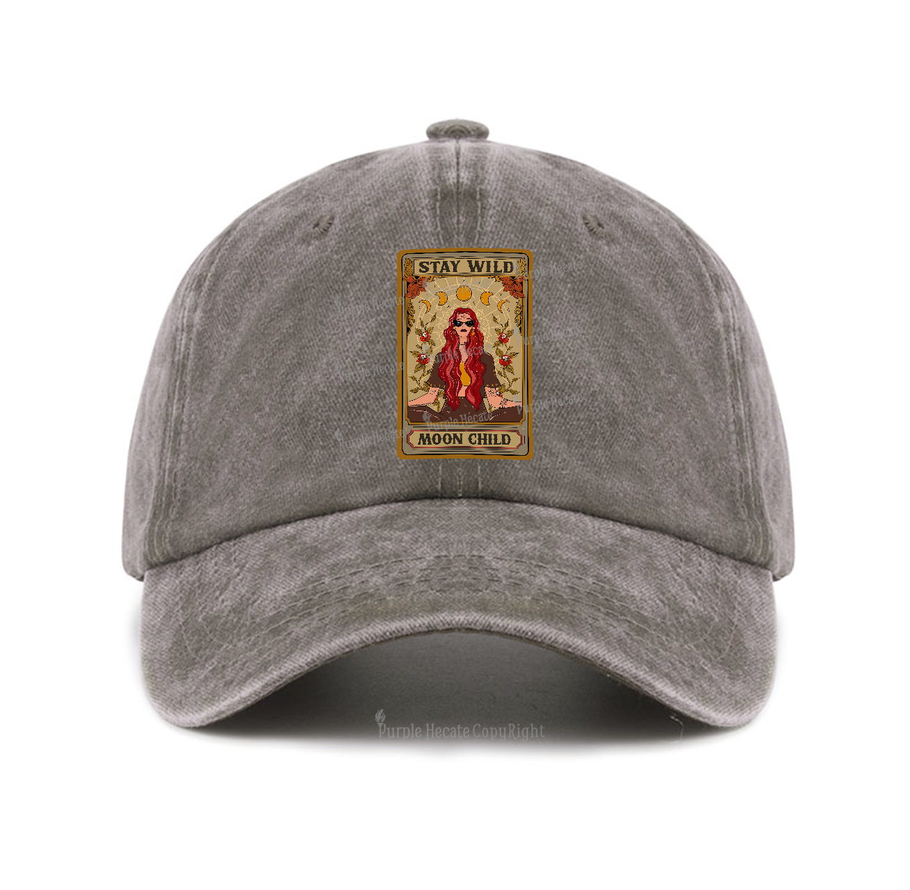 Purplehecate The Stay Wild Moon Child Oracle Card Baseball Cap