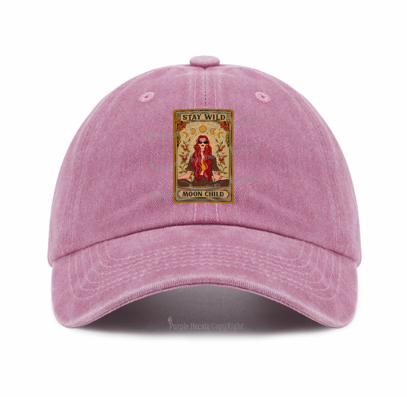 Purplehecate The Stay Wild Moon Child Oracle Card Baseball Cap