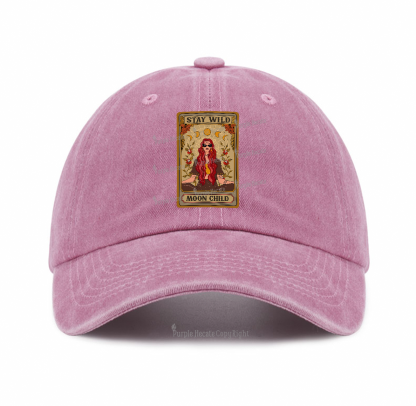Purplehecate The Stay Wild Moon Child Oracle Card Baseball Cap