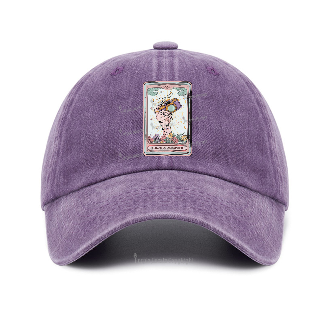 Purplehecate The Photographer Tarot Card Baseball Cap