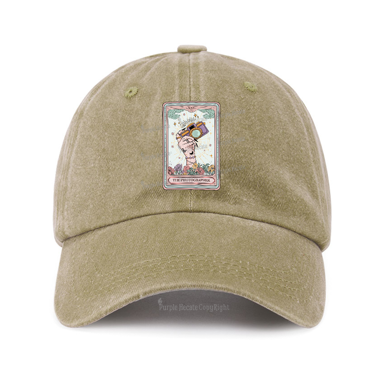 Purplehecate The Photographer Tarot Card Baseball Cap
