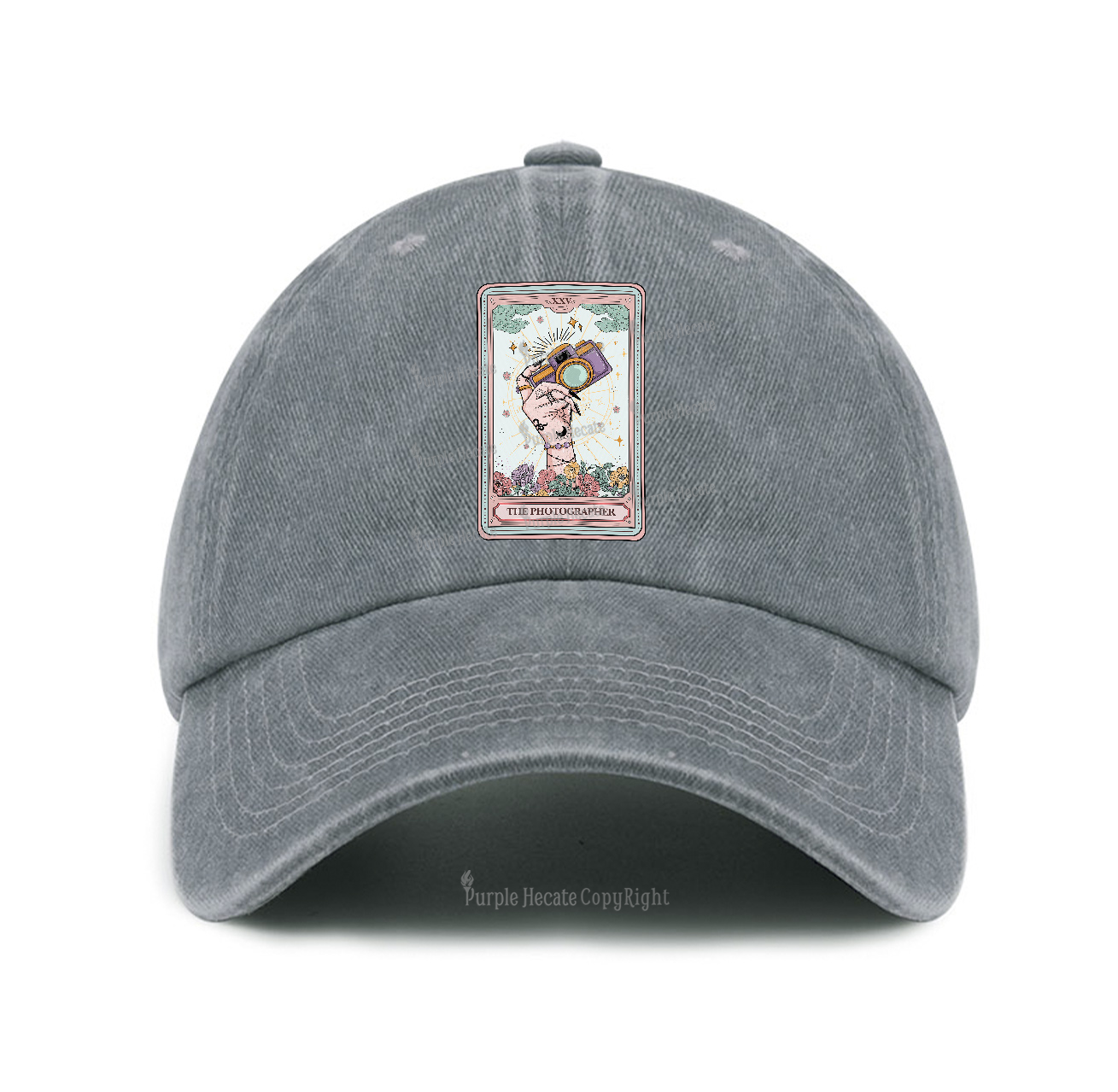 Purplehecate The Photographer Tarot Card Baseball Cap