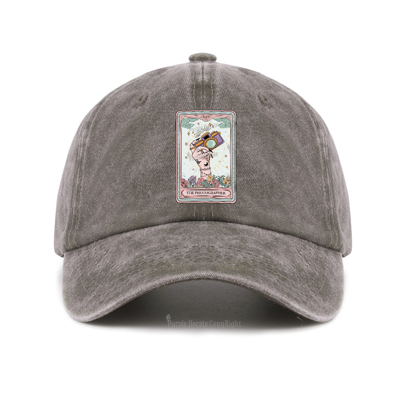Purplehecate The Photographer Tarot Card Baseball Cap