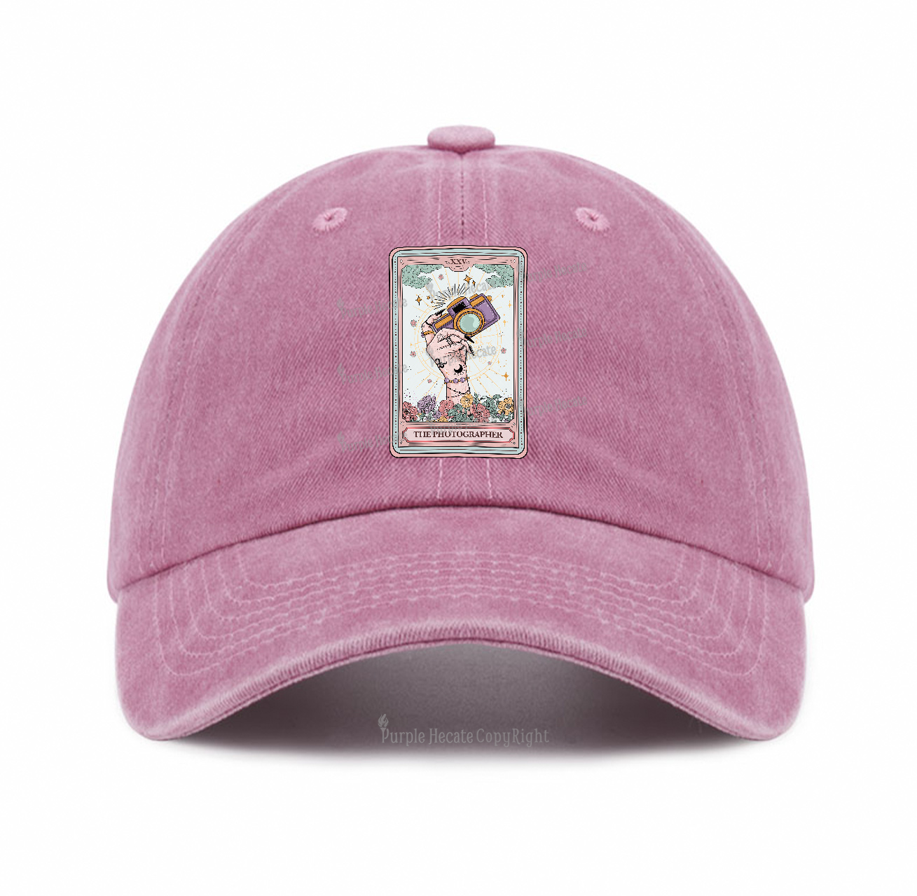 Purplehecate The Photographer Tarot Card Baseball Cap