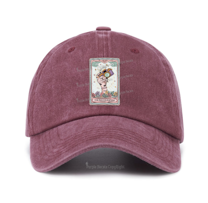 Purplehecate The Photographer Tarot Card Baseball Cap