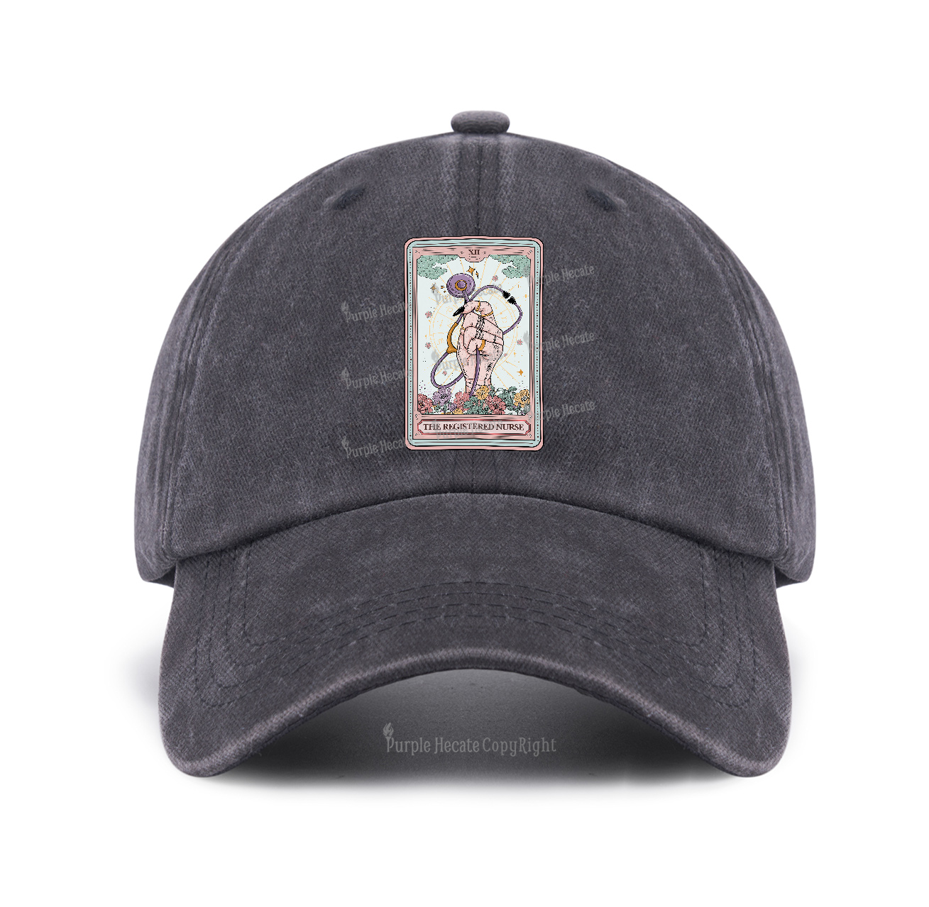 Purplehecate The Registered Nurse Tarot Card Baseball Cap