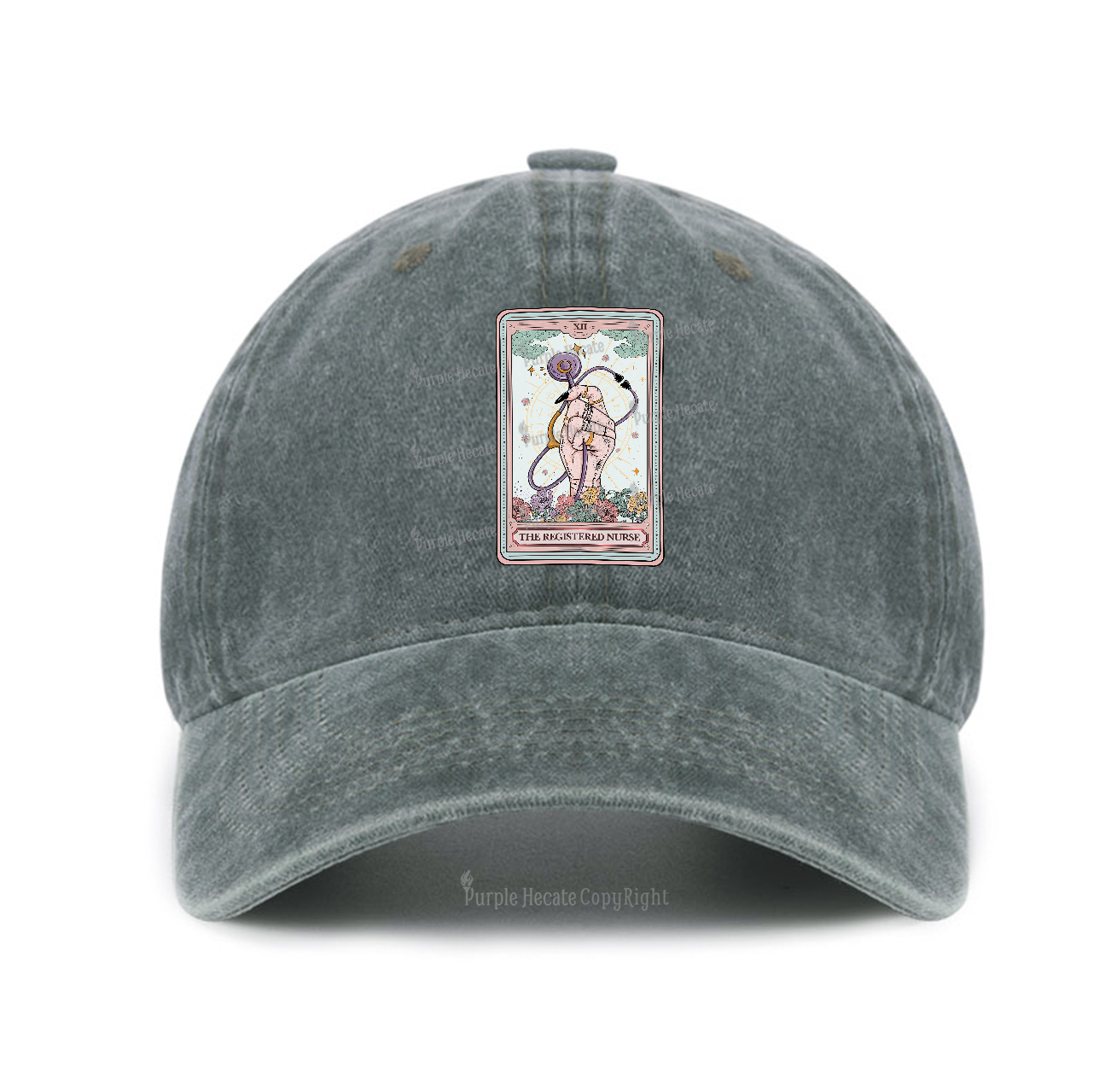Purplehecate The Registered Nurse Tarot Card Baseball Cap