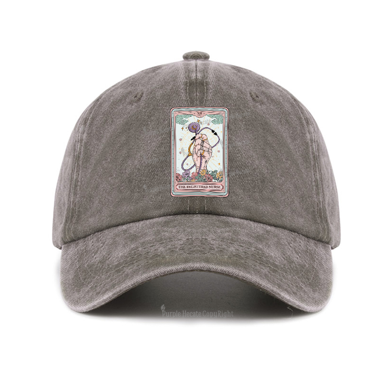 Purplehecate The Registered Nurse Tarot Card Baseball Cap