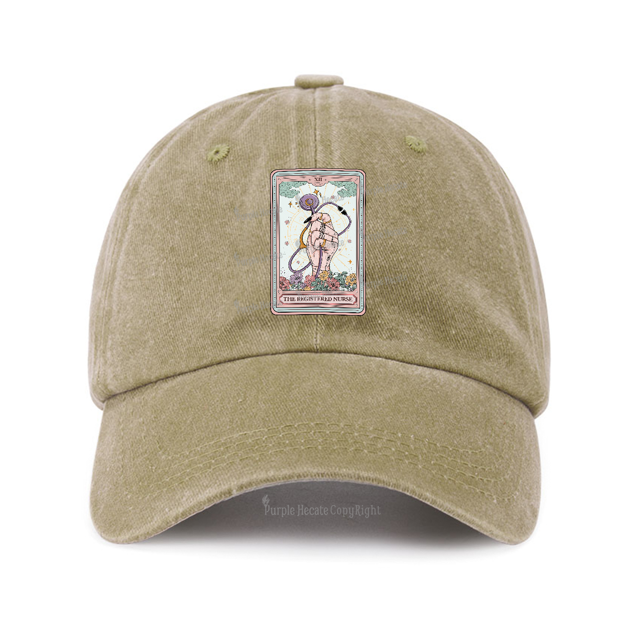 Purplehecate The Registered Nurse Tarot Card Baseball Cap