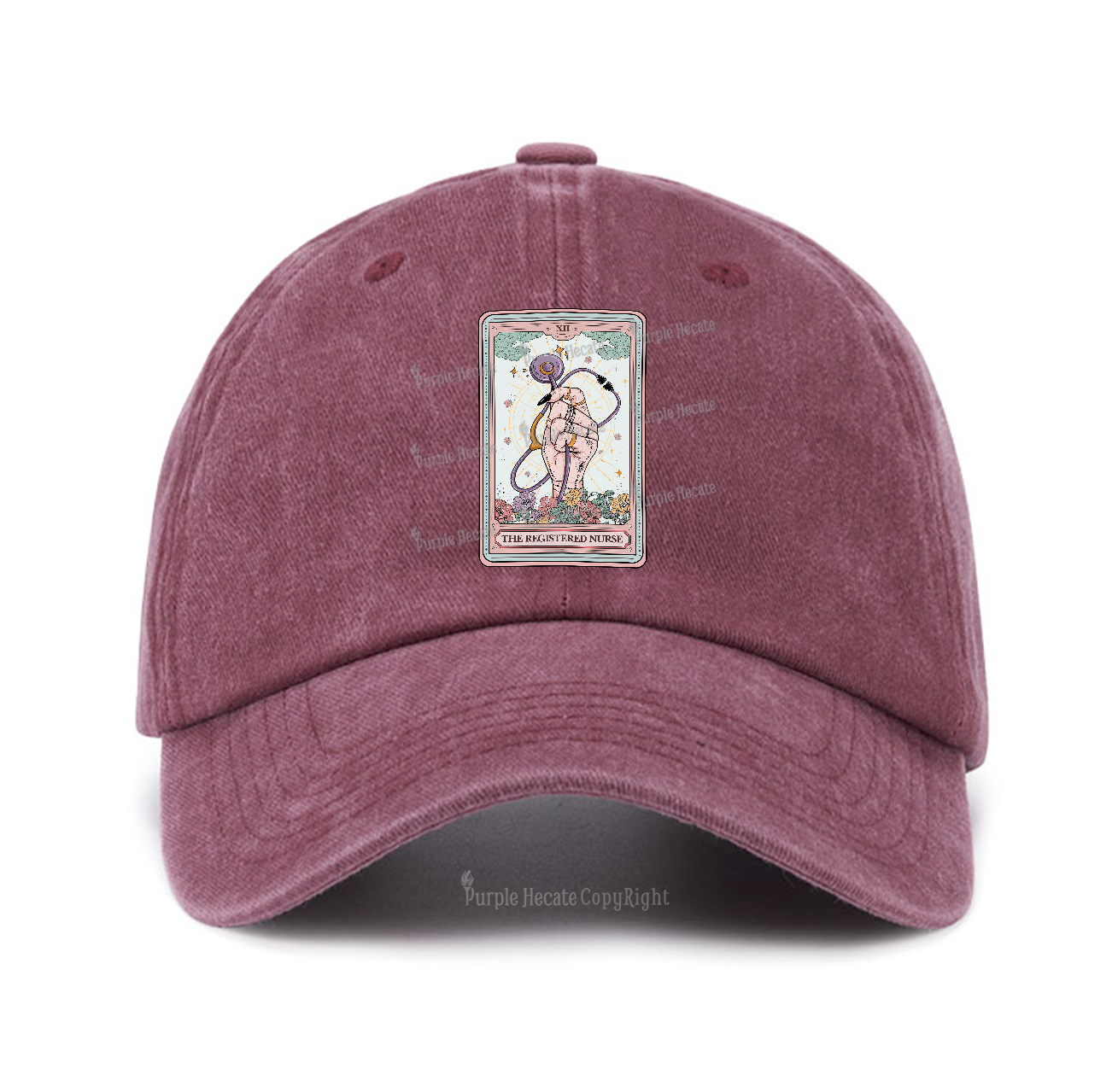 Purplehecate The Registered Nurse Tarot Card Baseball Cap
