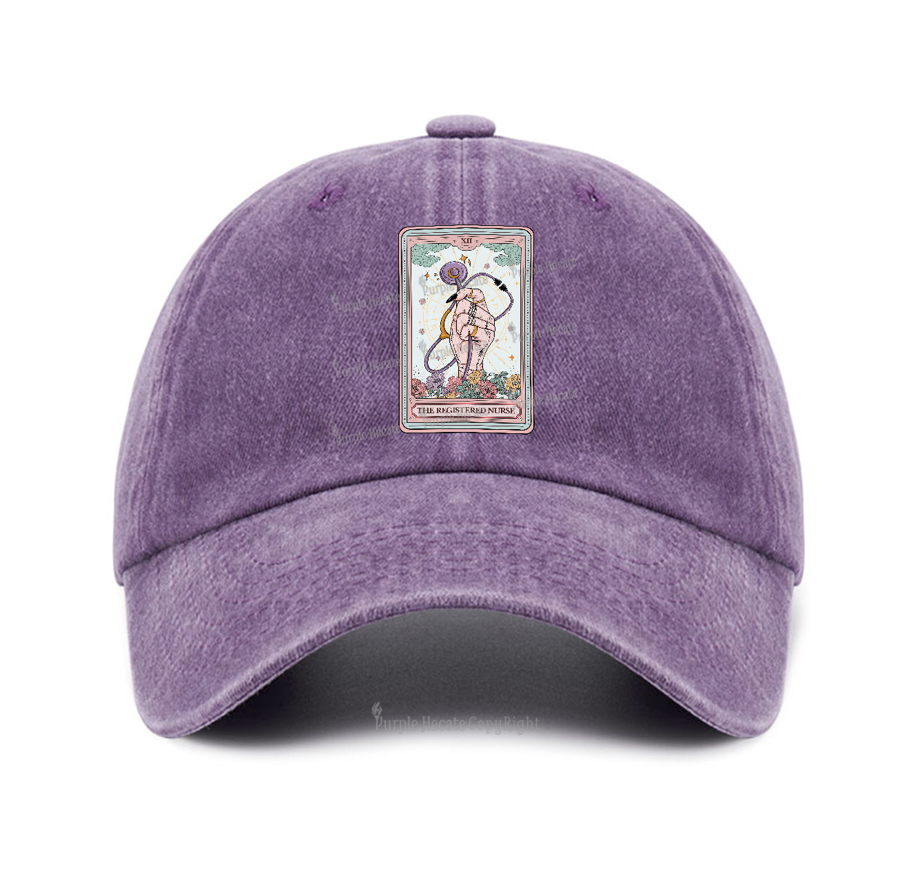 Purplehecate The Registered Nurse Tarot Card Baseball Cap