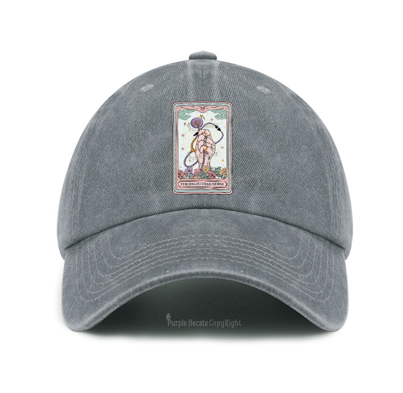 Purplehecate The Registered Nurse Tarot Card Baseball Cap