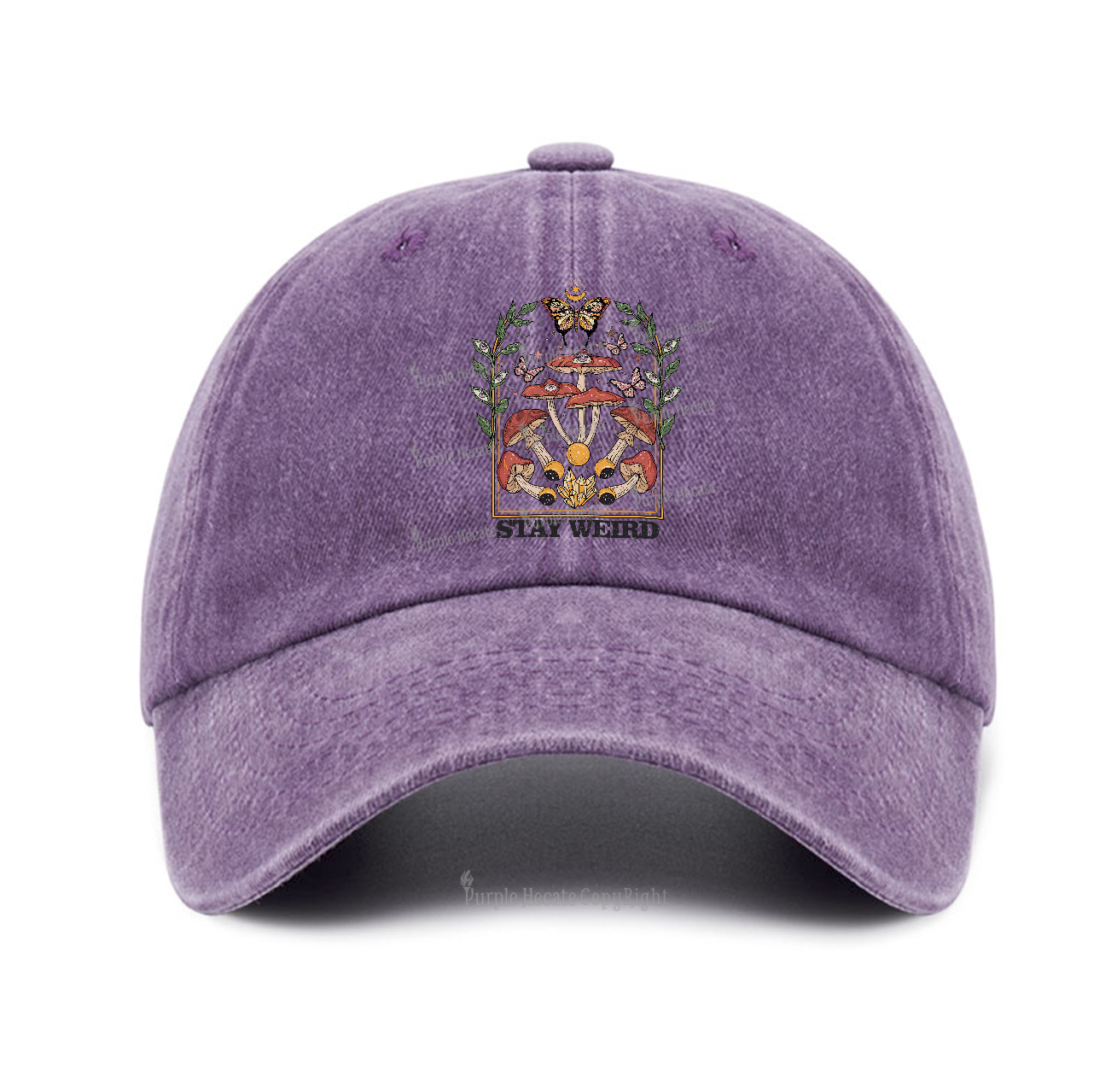 Purplehecate Stay Weird Baseball Cap