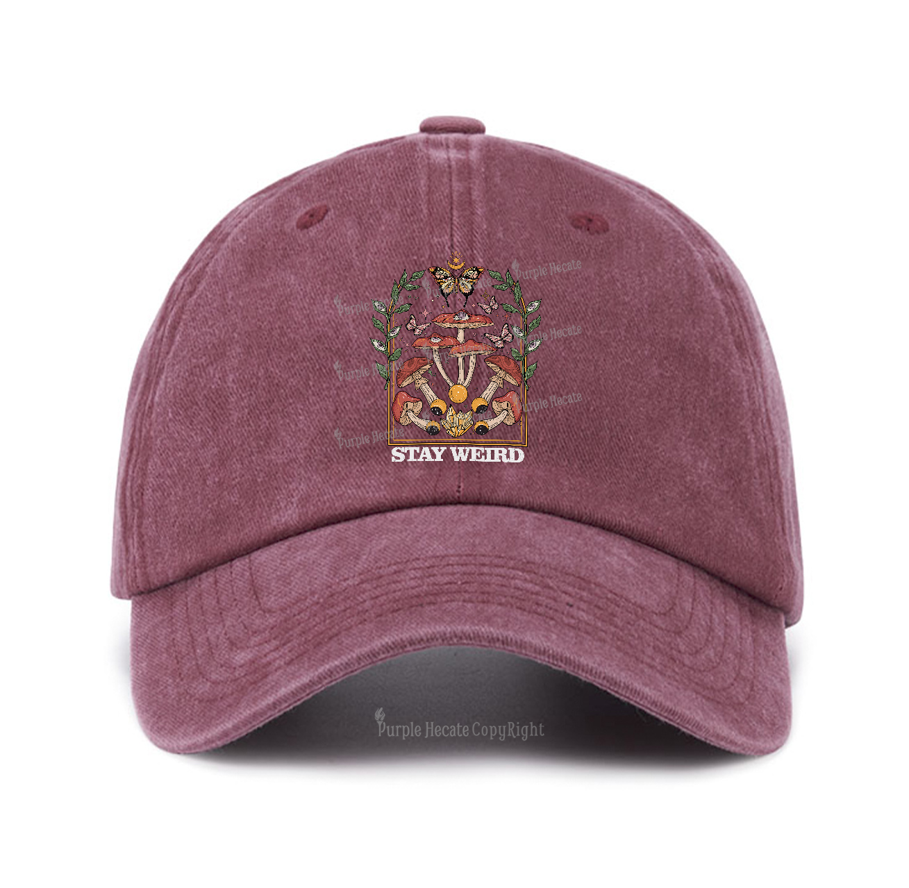 Purplehecate Stay Weird Baseball Cap
