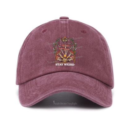 Purplehecate Stay Weird Baseball Cap