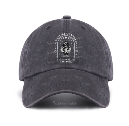 Purplehecate A Well Read Woman Bookish Baseball Cap