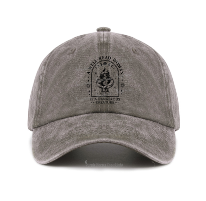 Purplehecate A Well Read Woman Bookish Baseball Cap