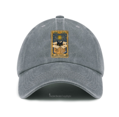 Purplehecate The Hermit Cat Tarot Card Baseball Cap