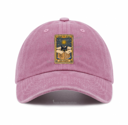Purplehecate The Hermit Cat Tarot Card Baseball Cap