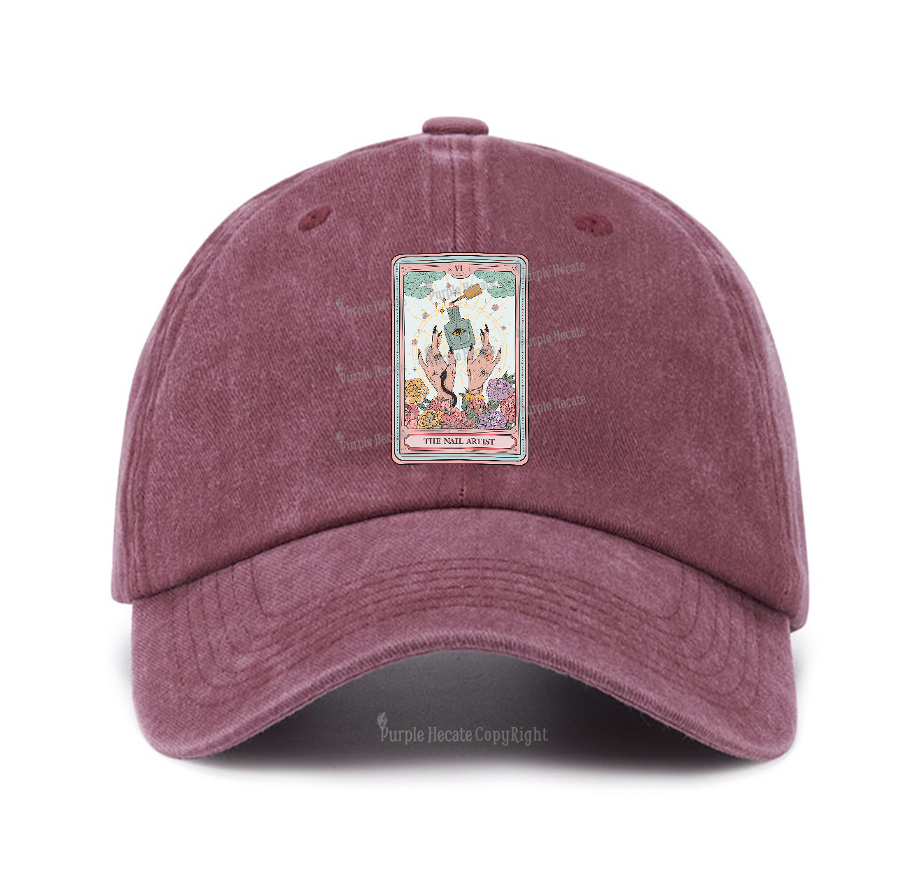 Purplehecate The Nail Artist Life Tarot Baseball Cap