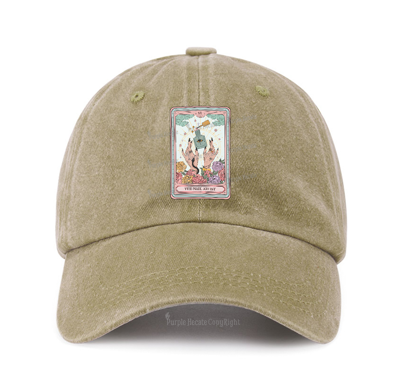 Purplehecate The Nail Artist Life Tarot Baseball Cap