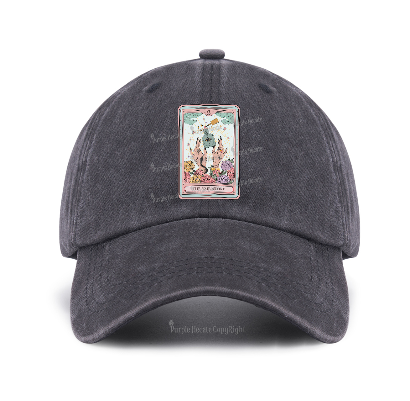 Purplehecate The Nail Artist Life Tarot Baseball Cap