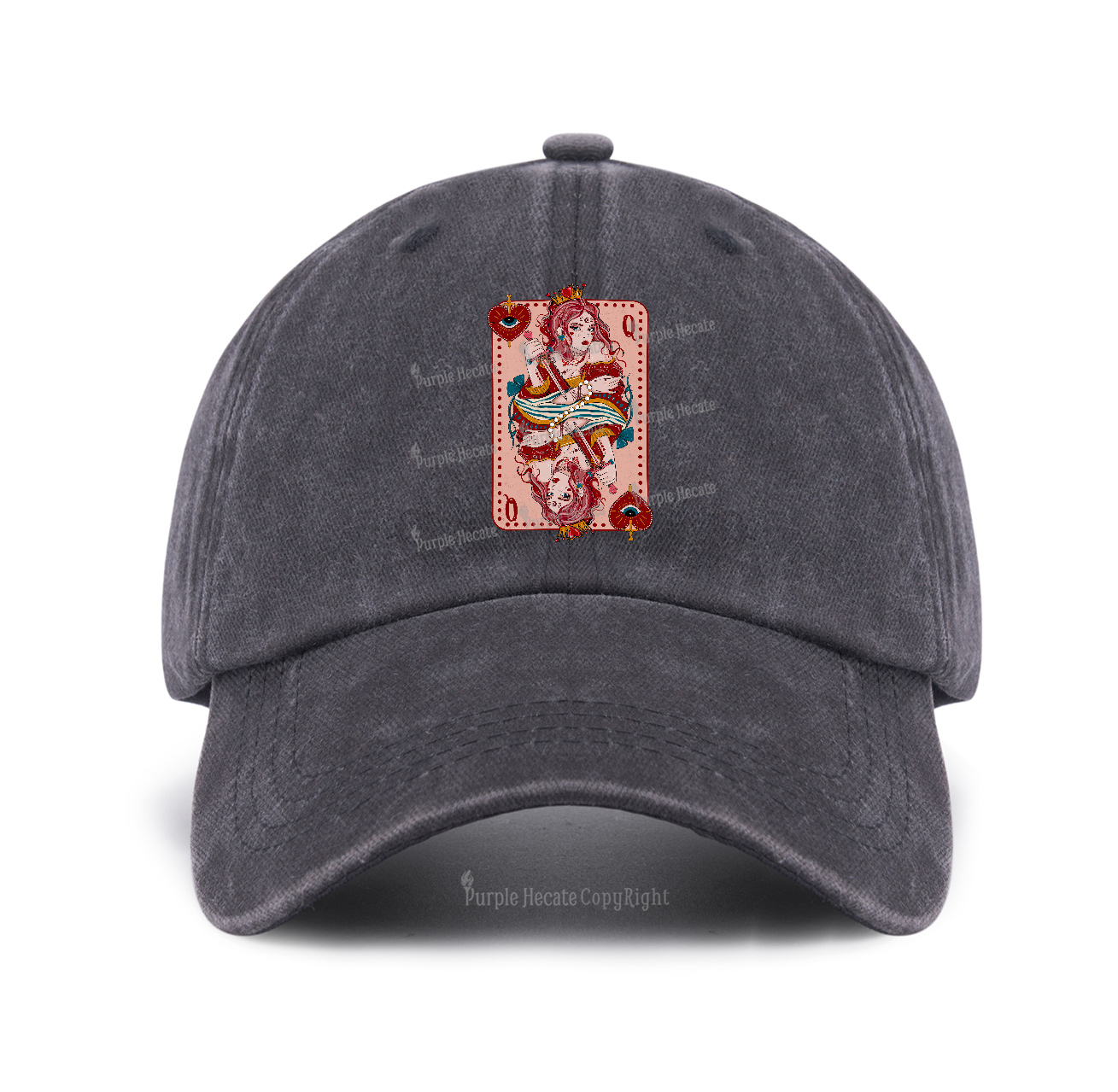 Purplehecate Queen of Hearts Baseball Cap