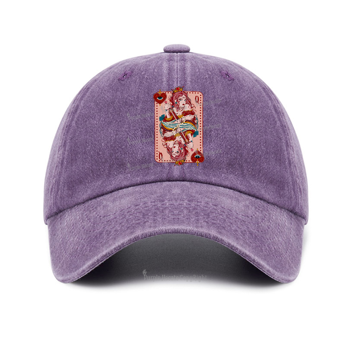 Purplehecate Queen of Hearts Baseball Cap