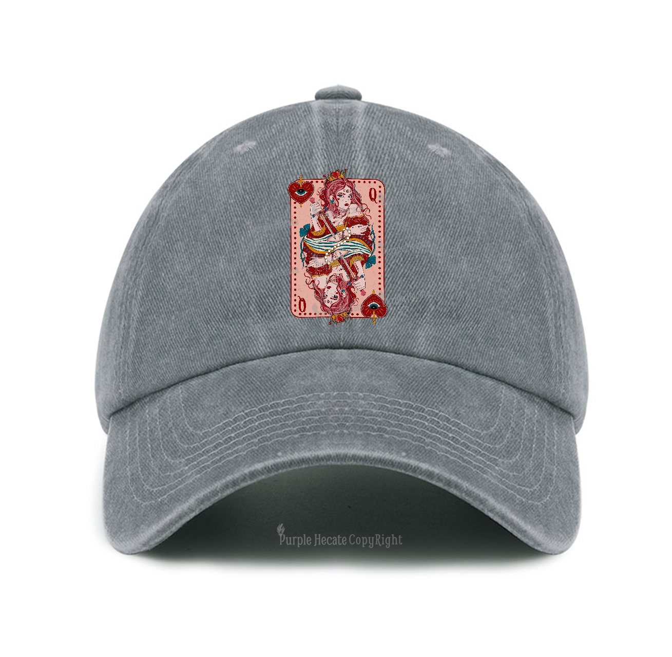 Purplehecate Queen of Hearts Baseball Cap