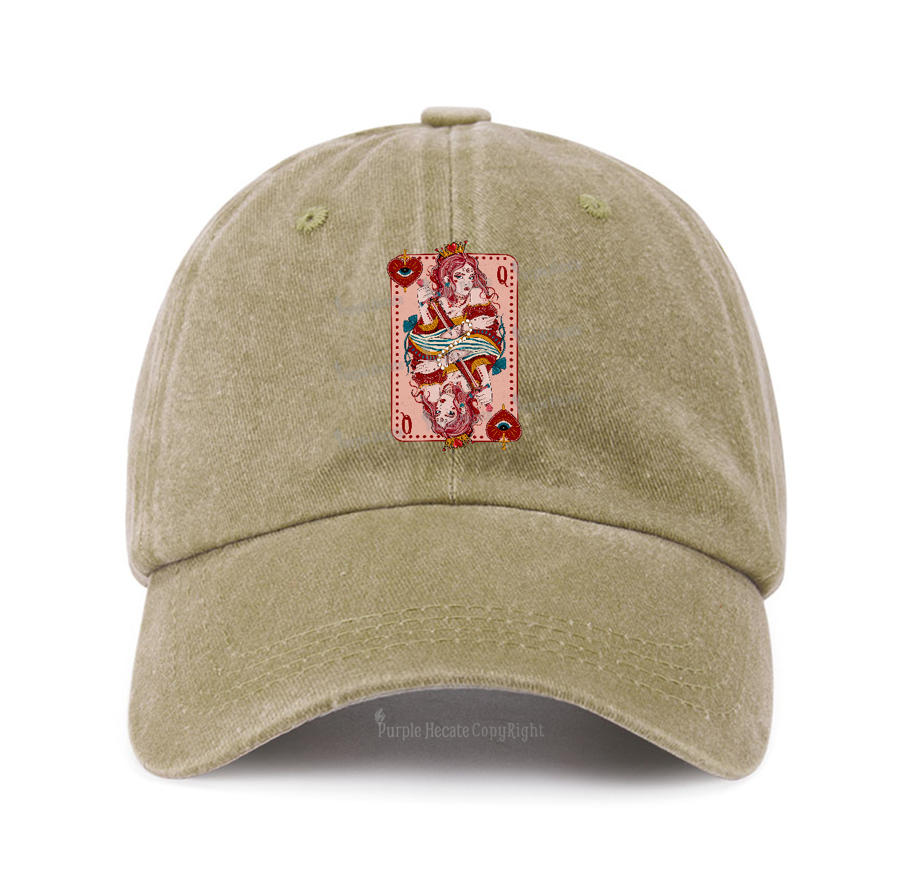 Purplehecate Queen of Hearts Baseball Cap