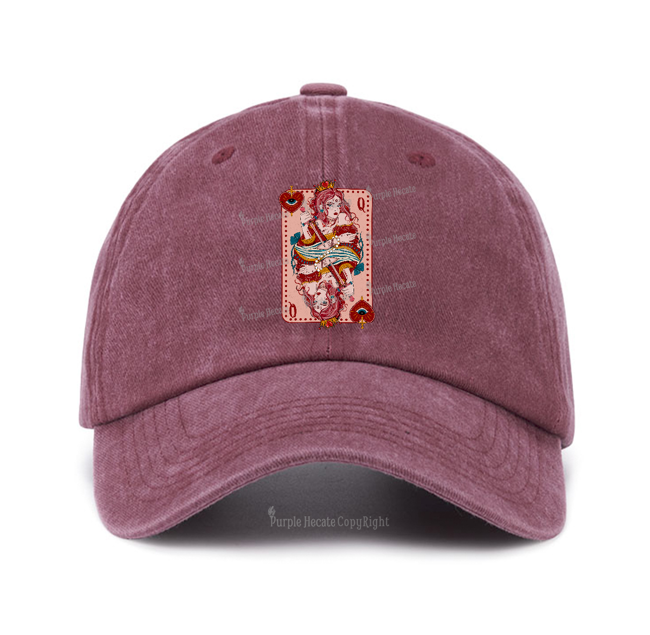 Purplehecate Queen of Hearts Baseball Cap