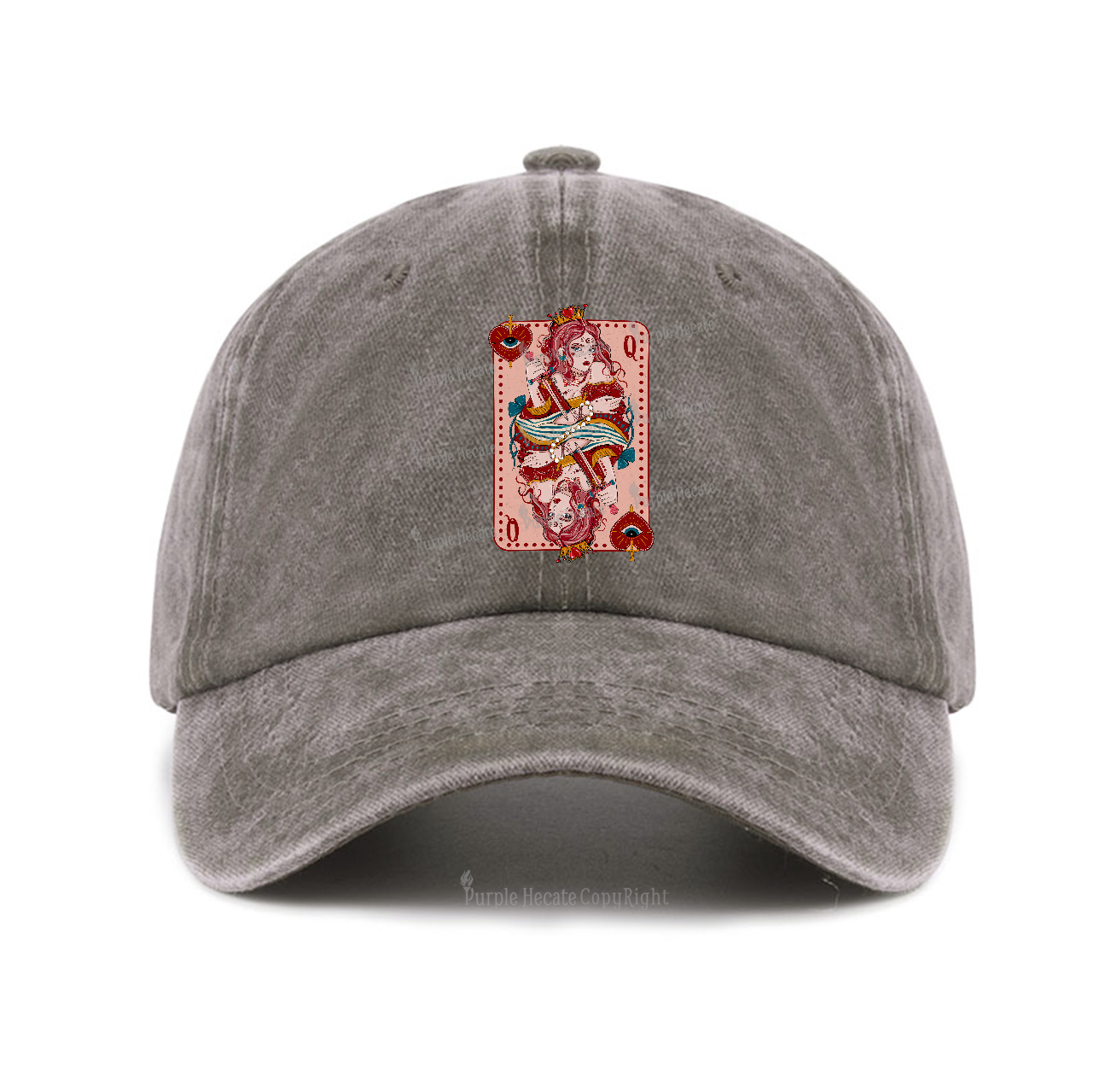 Purplehecate Queen of Hearts Baseball Cap