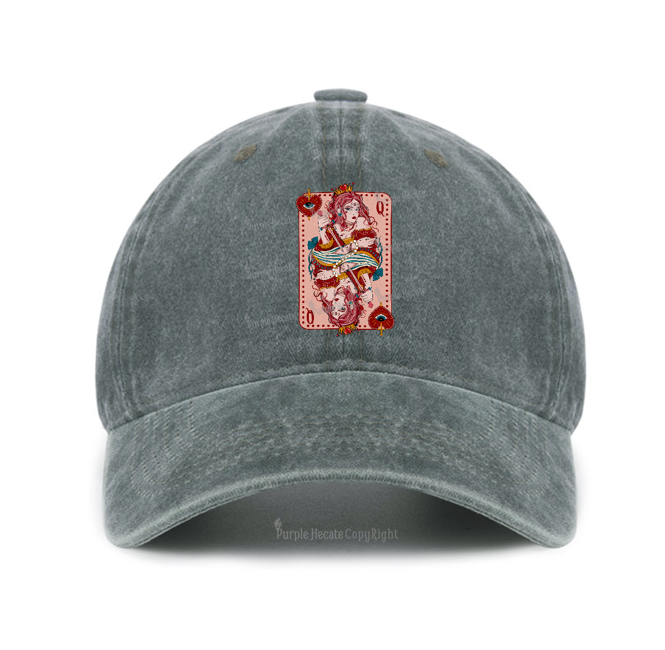 Purplehecate Queen of Hearts Baseball Cap