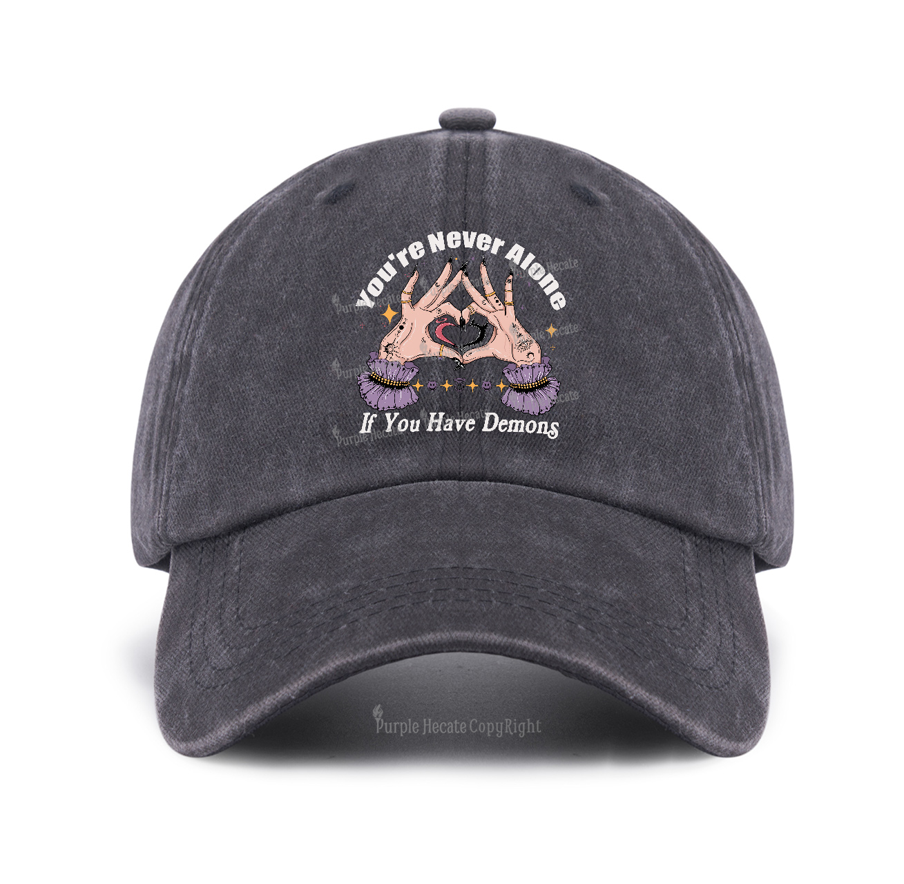 Purplehecate You're Never Alone If You Have Demons Baseball Cap