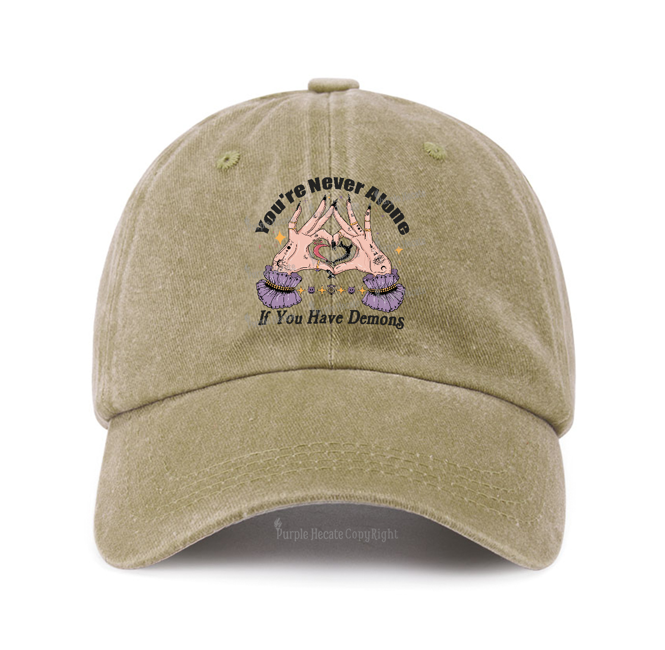 Purplehecate You're Never Alone If You Have Demons Baseball Cap