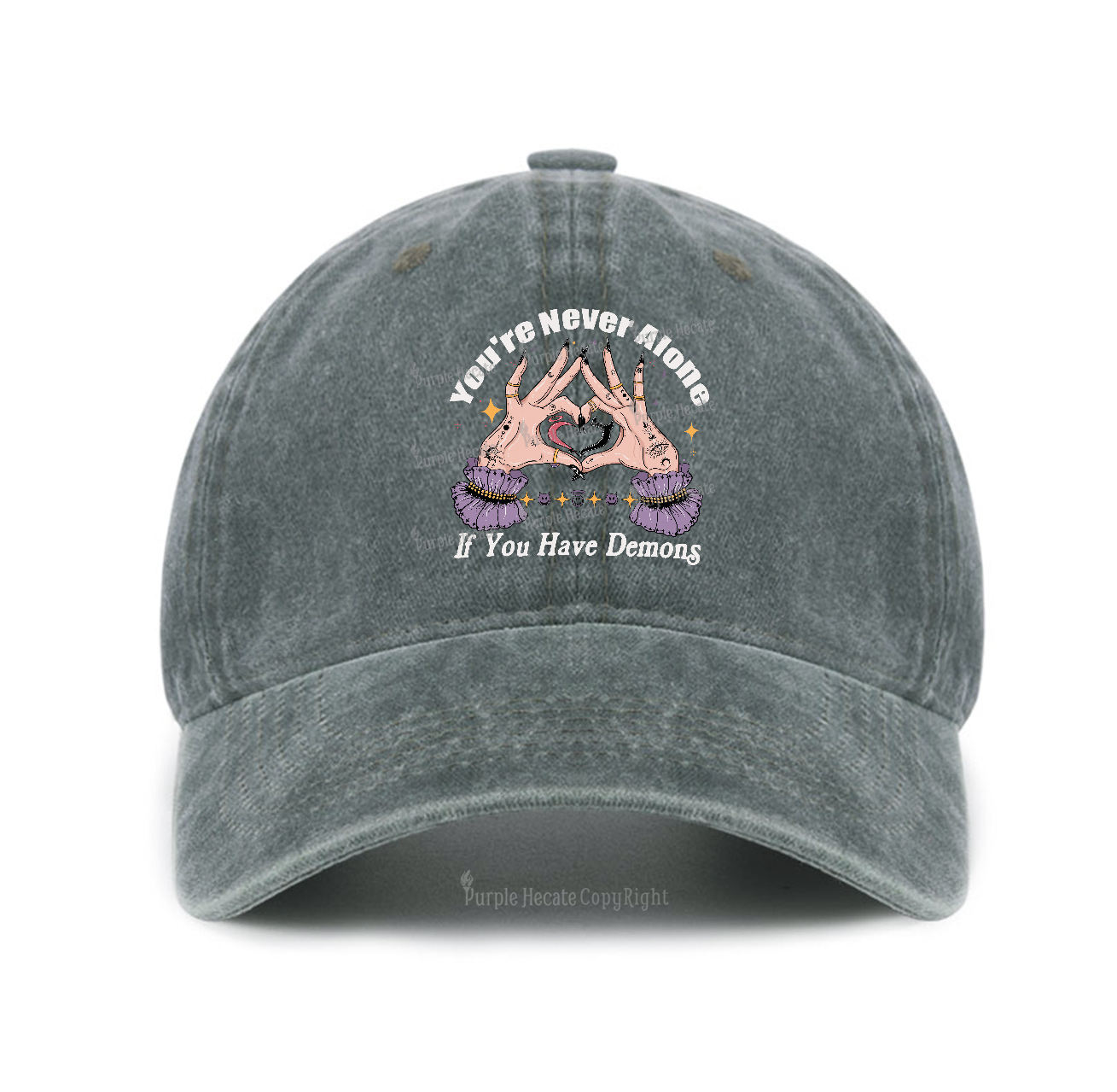 Purplehecate You're Never Alone If You Have Demons Baseball Cap