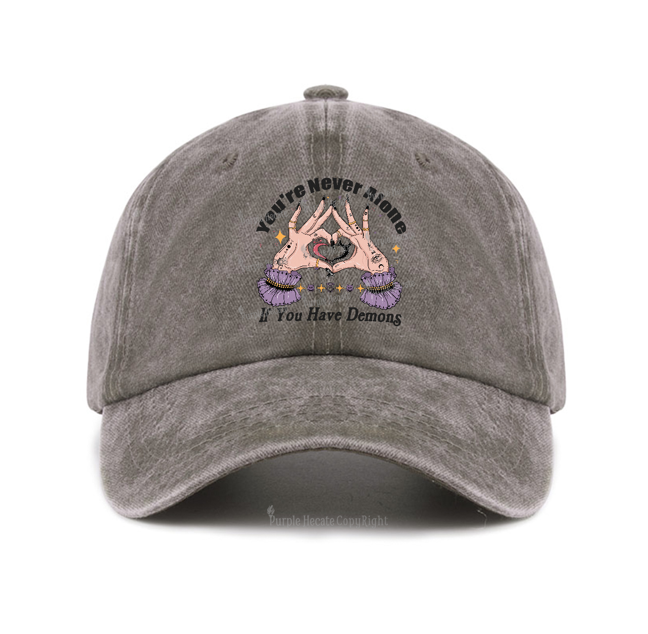 Purplehecate You're Never Alone If You Have Demons Baseball Cap