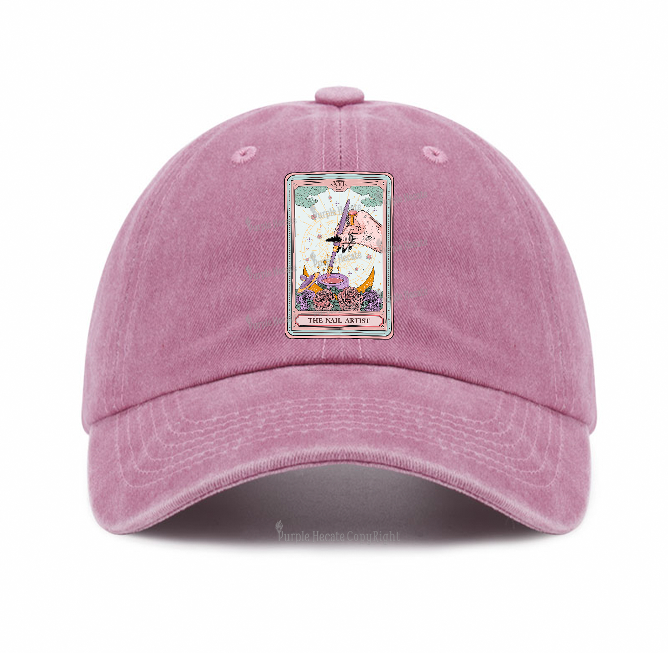 Purplehecate The Nail Artist Tarot Card Baseball Cap