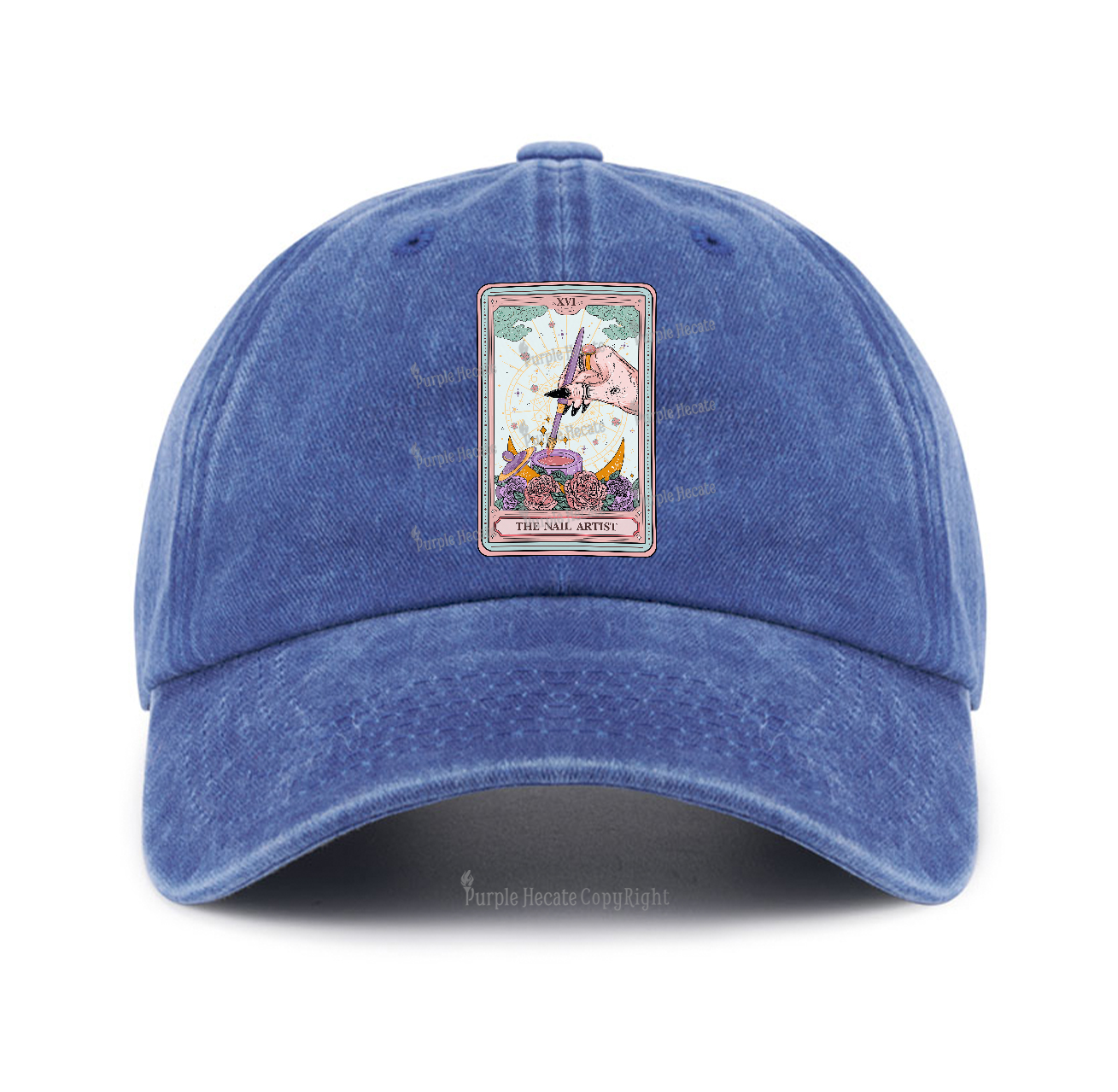 Purplehecate The Nail Artist Tarot Card Baseball Cap