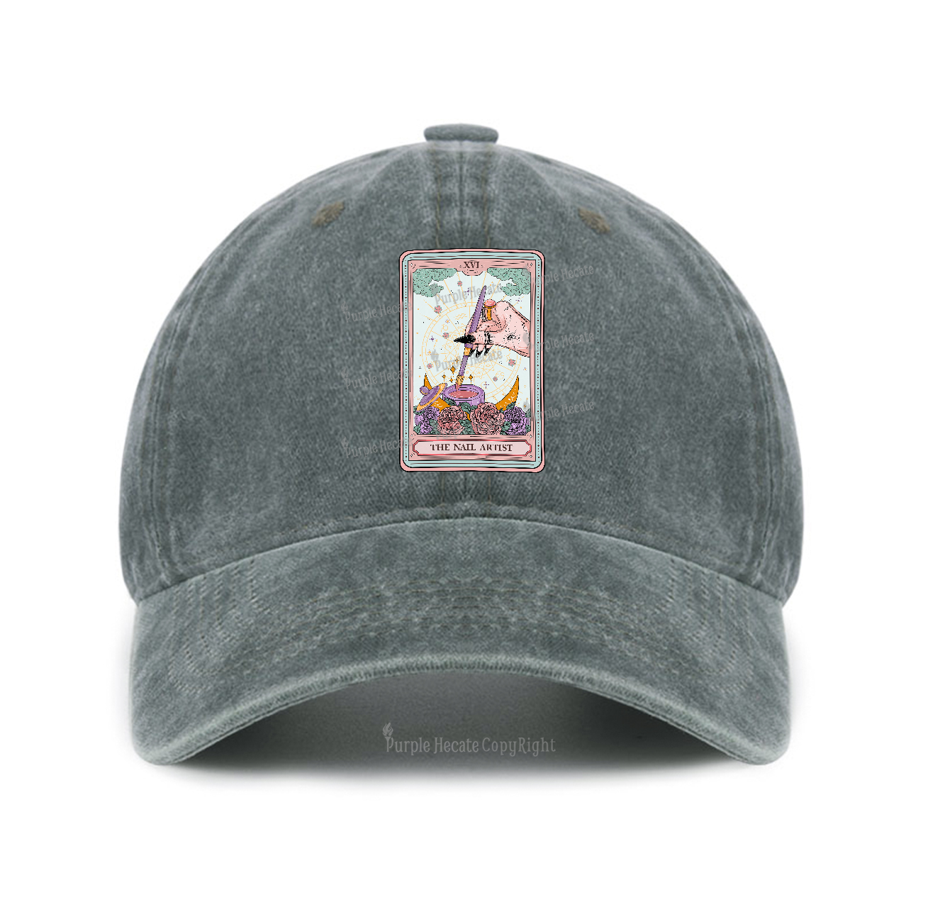Purplehecate The Nail Artist Tarot Card Baseball Cap