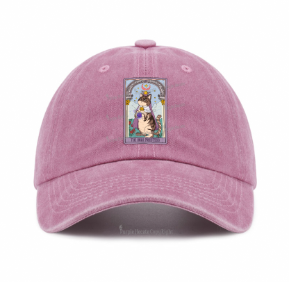 Purplehecate The High Priestess Cat Tarot Baseball Cap