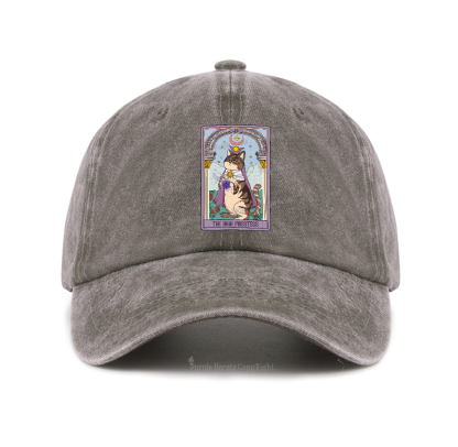 Purplehecate The High Priestess Cat Tarot Baseball Cap