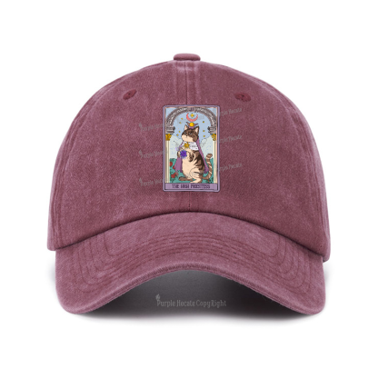 Purplehecate The High Priestess Cat Tarot Baseball Cap